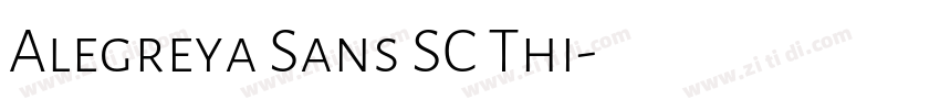 Alegreya Sans SC Thi字体转换